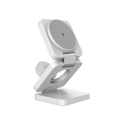 پایه نگهدارنده و شارژر وایرلس 3 در1 پرودو مدل PD-3N1MWFC-WH