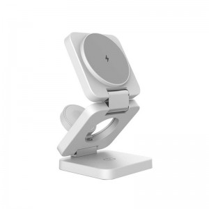 پایه نگهدارنده و شارژر وایرلس 3 در1 پرودو مدل PD-3N1MWFC-WH