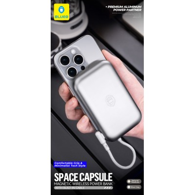 پاور بانک بلو کپسولی Blueo Space Capsule Magnetic 10000 mAh