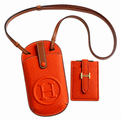 Hermès Leather Phone Bag with Card Holder