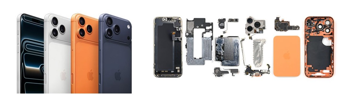 قطعات فنی اصلی آیفون 17پرو مکس