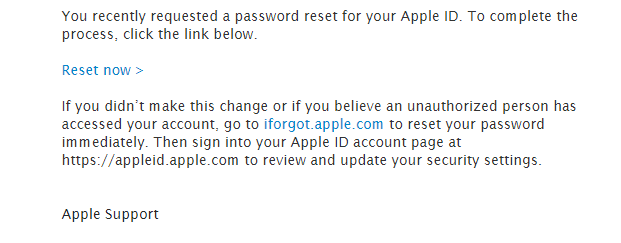 تغییر رمز اپل آیدی با استفاده از ایمیل
