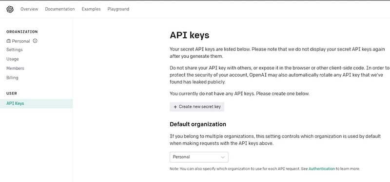 API Key Open AI