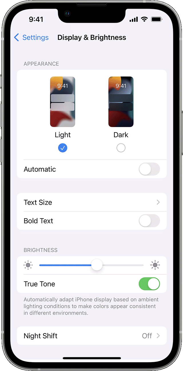 enable dark mode on iPhone